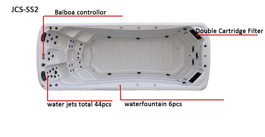 Плавательный СПА бассейн с противотоком Kingston JCS-SS2 (рис.1)